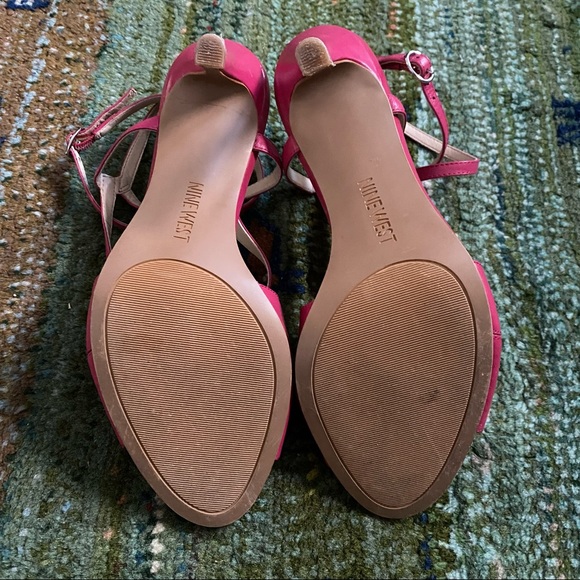 Nine West Pink Strappy High Heel Sandals - Picture 5 of 8